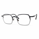 Silver navy eyeglasses on a white background