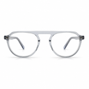 Clear eyeglasses on a white background