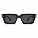 Black rectangular sunglasses on a white background