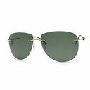 Sunglasses with gold frame on a white background