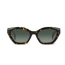 Cat-eye turtoise sunglasses with gray lens