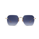 Sunglasses with gradient lenses on a white background