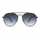 Aviator sunglasses with gradient lenses on a white background