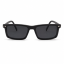 Black glasses with a white background