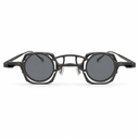 Glasses with thin frames on a white background