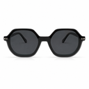 Dark sunglasses with dark lenses on a white background
