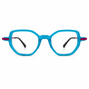 Eyeglasses blue with pink accents