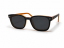 Glasses with a Dark frame and dark lenses on a white background