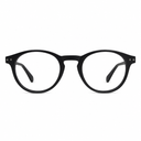 Black round eyeglasses on a white background