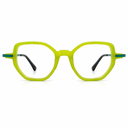 Eyeglasses yellow with green accents