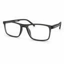 Black eyeglasses on a white background