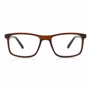 Brown eyeglasses on a white background
