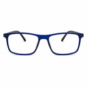 Blue eyeglasses on a white background