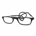 Black eyeglasses on a white background