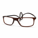 Brown eyeglasses on a white background