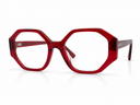 Red eyeglasses of standard frame