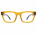 Blue temple orange eyeglasses 
