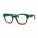 Green and tortoise eyeglasses 