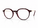 Round eyeglasses burgundy 