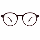 Burgundy round eyeglasses 
