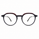 Round eyeglasses blue and red