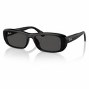 Black sunglasses with black lenses on a white background. 