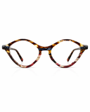 Brown blue multicolored glasses