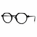 Black round eyeglasses