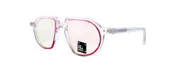 SunFramed! Geometric transparent mirror sunglasses