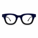 Blue and black eyeglasses 