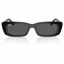 Black sunglasses with dark lenses on a white background. 