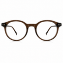 Brown eyeglasses round