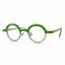 Round green eyeglasses