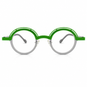 Green eyeglasses round