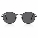 Black round sunglasses on a white background. 