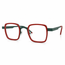 Red and green eyeglasses