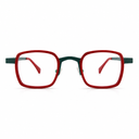 Green and red eyeglasses