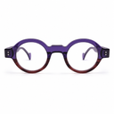 Round eyeglasses purple