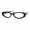 Black oval eyeglasses