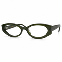Green oval eyeglasses 