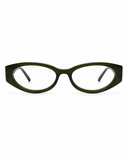 Green eyeglasses oval