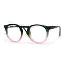 Green and pink eyeglasses