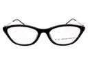 Black eyeglasses on a white background. 