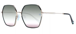 Ana hickman hexagonal oversized black eyewear - with gradient lenses - side photo