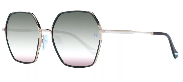 Ana hickman hexagonal oversized black eyewear - with gradient lenses - side photo