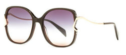 Ana Hickman Oversized butterfly sunglasses - black frames - purple gardient lenses - side photo