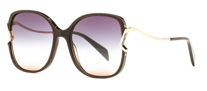 Ana Hickman Oversized butterfly sunglasses - black frames - purple gardient lenses - side photo