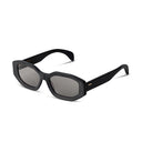 ross & brown Black sunglasses with a white background