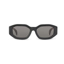 Ross & brown Black sunglasses with dark lenses on a white background