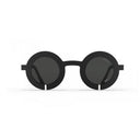 Blackfin Black round sunglasses on a white background
